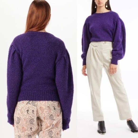 ISABEL MARANT‎ ÉTOILE Shaelyn Sweatshirt In Purple Women EU 36 US Size 4 - Picture 2 of 8